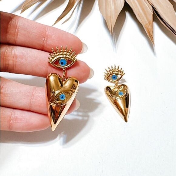 Evil eye earrings N415 - Picture 5 of 5